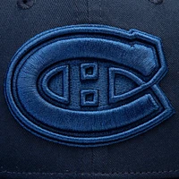 Women's Fanatics  Montreal Canadiens Navy/White Iconic Lockup Adjustable Trucker Hat