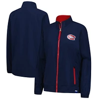 Women's Fanatics Navy Montreal Canadiens Authentic Pro Rink Coaches Full-Zip Jacket