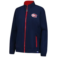 Women's Fanatics Navy Montreal Canadiens Authentic Pro Rink Coaches Full-Zip Jacket