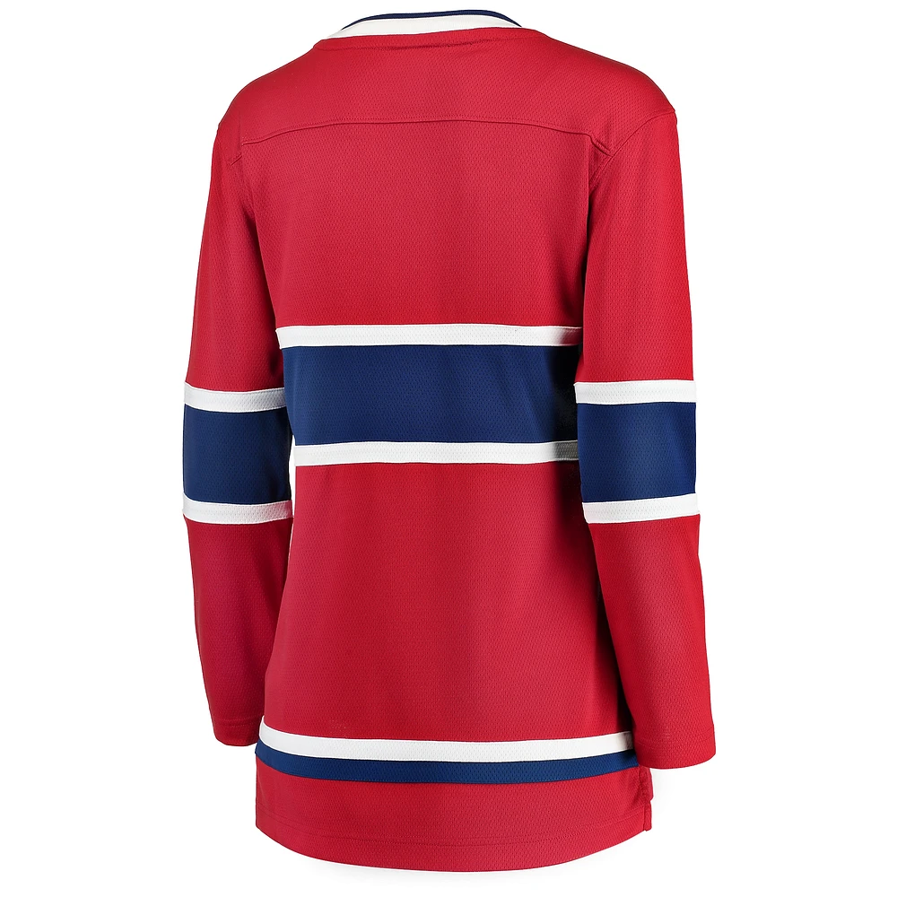 Chandail Breakaway Domicile des Canadiens de Montréal Fanatics pour femmes, rouge