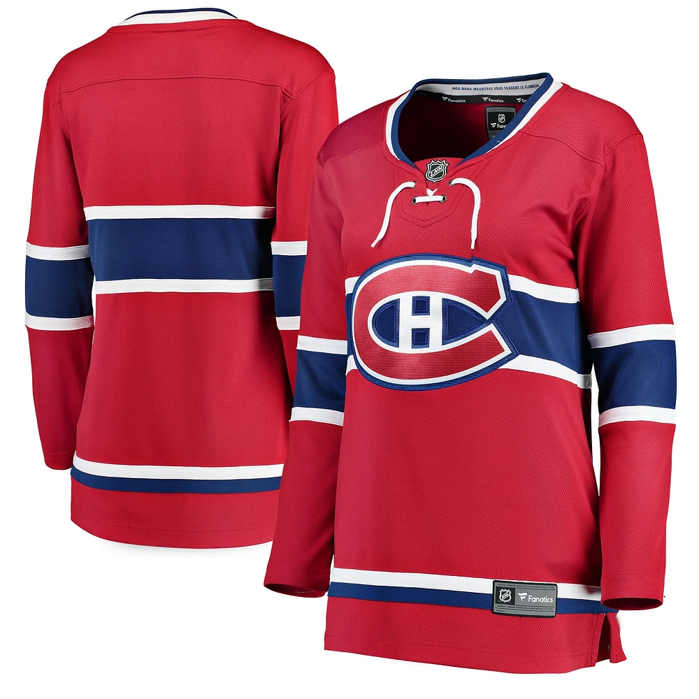 Échappée à domicile des Canadiens de Montréal marque Fanatics rouge - Maillot vierge