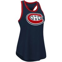 Women's G-III 4Her by Carl Banks Navy Montreal Canadiens Tater Burnout - Tank Top