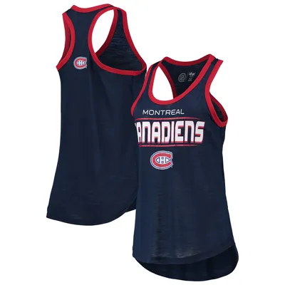 Montreal Canadiens G-III Sports by Carl Banks Women's Showdown Slub Racerback Tank Top - Navy