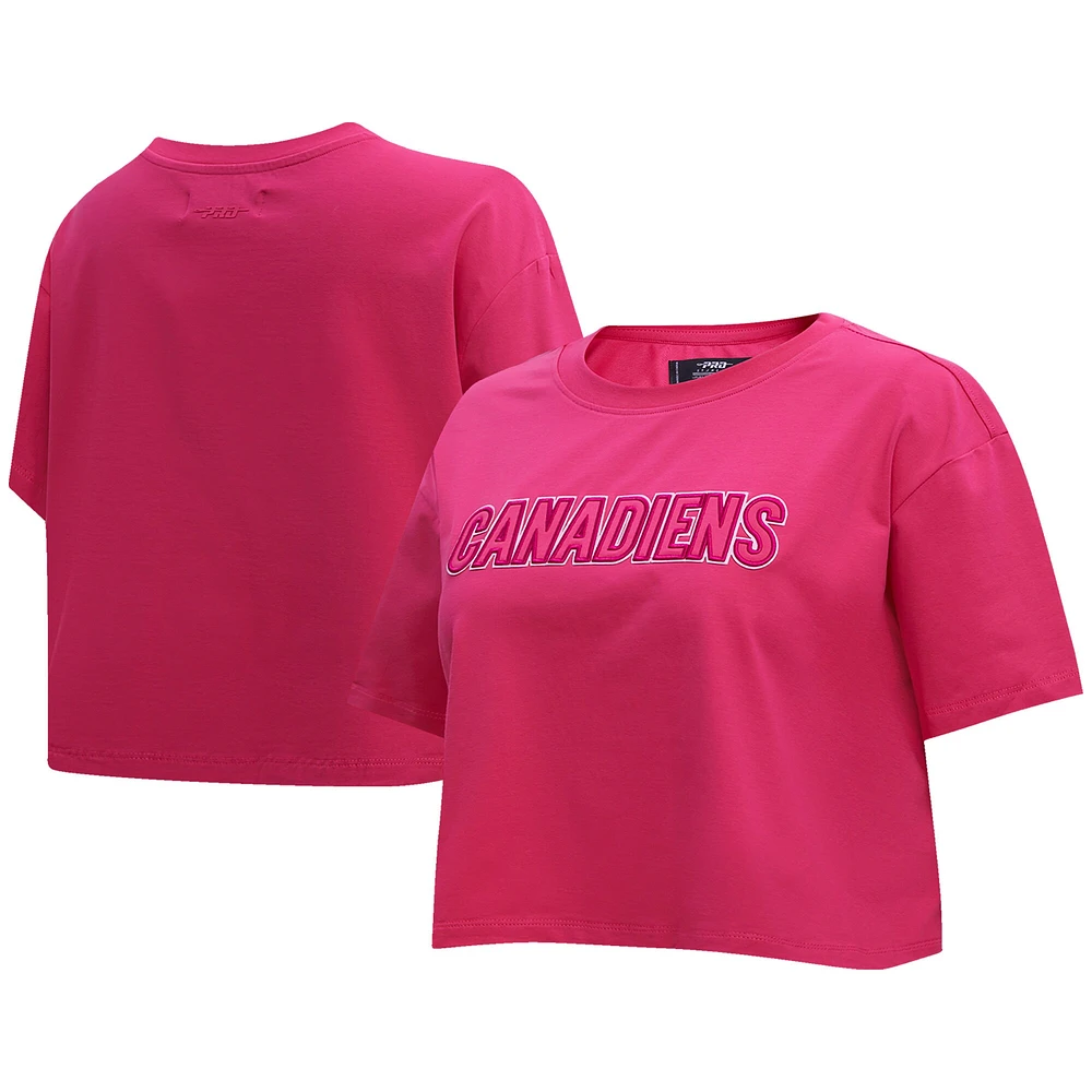 T-shirt court Pro Standard Canadiens de Montréal triple rose pour femme