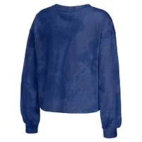 WEAR by Erin Andrews Ensemble sweat-shirt court et short tie-dye des Canadiens de Montréal, bleu marine