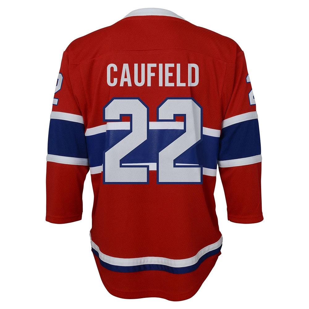 Maillot de joueur à domicile rouge Cole Caufield des Canadiens Montréal pour jeunes