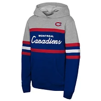 Chandail à capuchon bleu Mitchell & Ness pour jeunes entraîneur-chef des Canadiens de Montréal