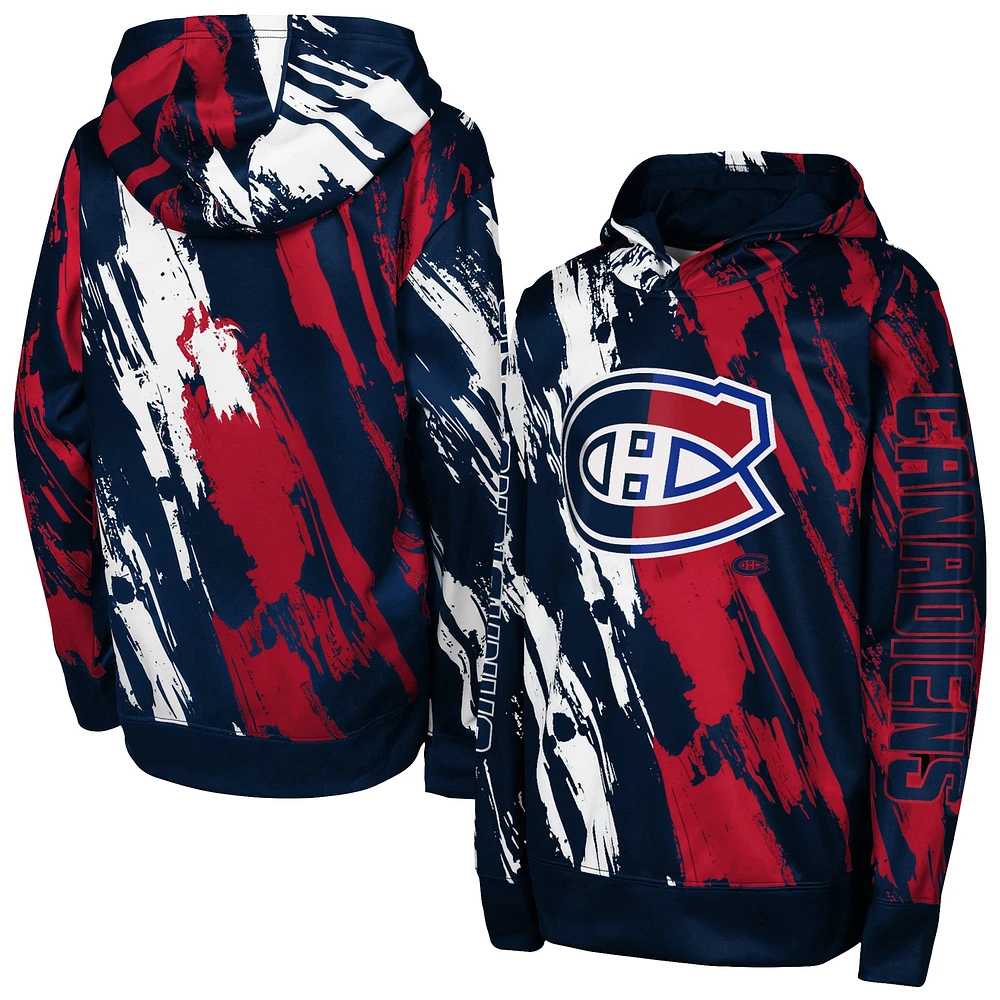 Youth Navy Montreal Canadiens Master Snipe Pullover Hoodie