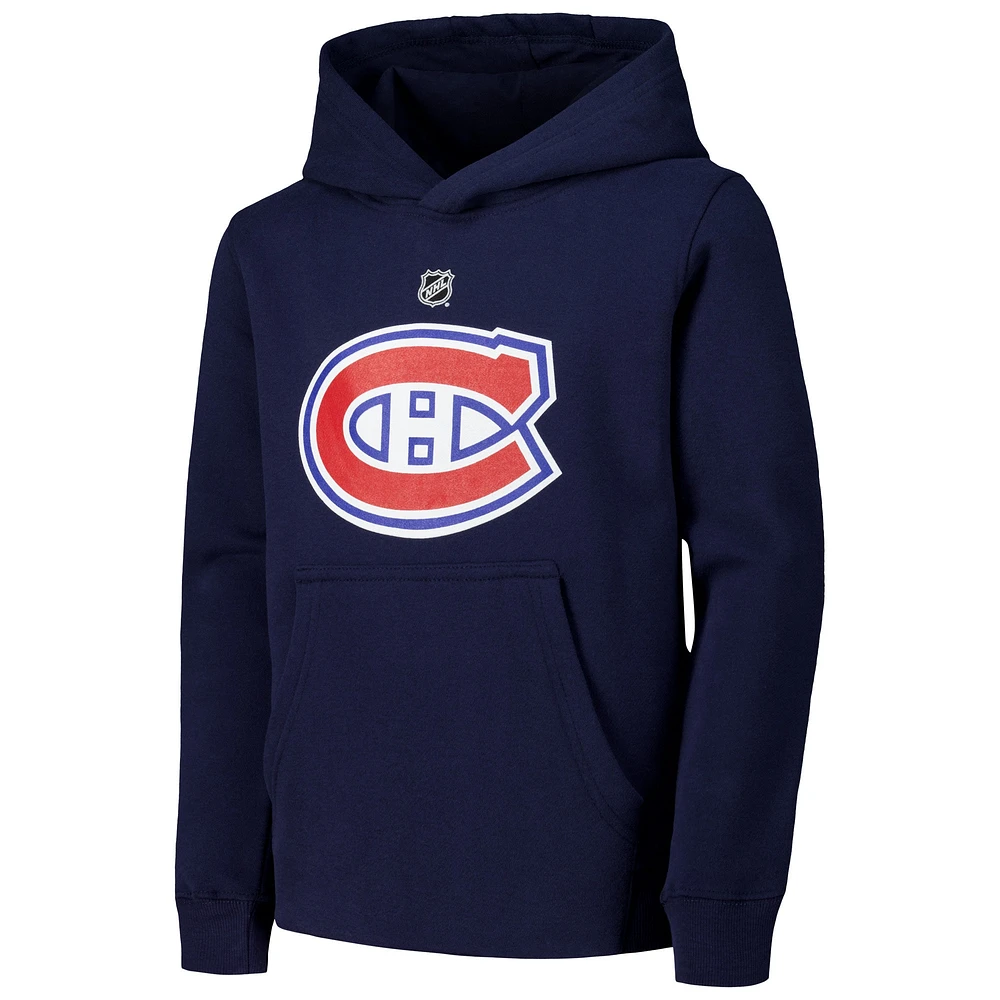 Youth Navy Montreal Canadiens Primary Logo Pullover Hoodie