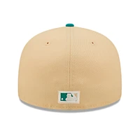 Men's New Era Natural/Teal Montreal Expos Cooperstown Collection Mango Forest 59FIFTY fitted hat