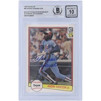Andre Dawson Montreal Expos Autographed 1982 Donruss Series 1 #88 Beckett Fanatics Witnessed Authenticated 10 Card with "Hawk" Inscription