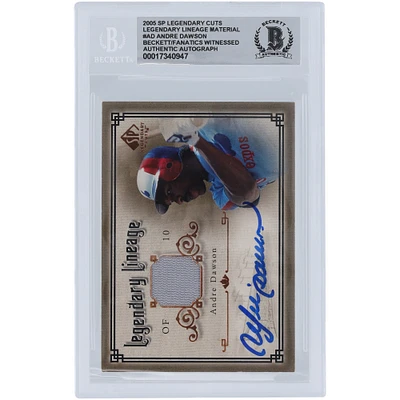 Andre Dawson Montreal Expos Autographed 2005 Upper Deck SP Legendary Cuts Legendary Lineage Relic #LE-AD Beckett Fanatics Witnessed Authenticated 10 Card 