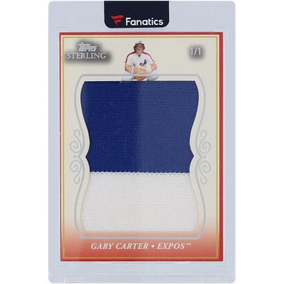 Gary Carter Montreal Expos 2008 Topps Sterling Jumbo Swatch Dual-Color Relic #JS-GC44 #1/1 Card 