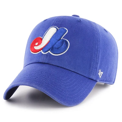 Men's '47 Blue Montreal Expos Team Clean Up Adjustable Hat