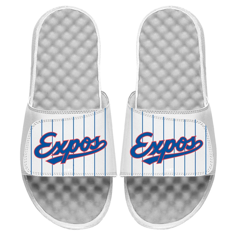 Men's ISlide Montreal Expos Cooperstown Collection Pinstripe - Slide Sandals