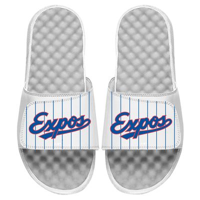 Men's ISlide Montreal Expos Cooperstown Collection Pinstripe - Slide Sandals