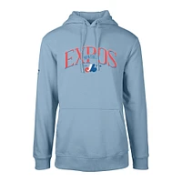 Men's Levelwear Light Blue Montreal Expos Cooperstown Collection Podium Retro Pullover Hoodie