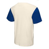 Men's Mitchell & Ness Cream Montreal Expos Cooperstown Collection Team Color Block T-Shirt