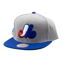 Men's Mitchell & Ness Gray Montreal Expos Cooperstown Collection Away Snapback Hat