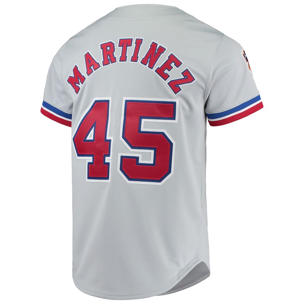 Men's Mitchell & Ness Pedro Martinez Gray Montreal Expos Cooperstown Collection Authentic Jersey