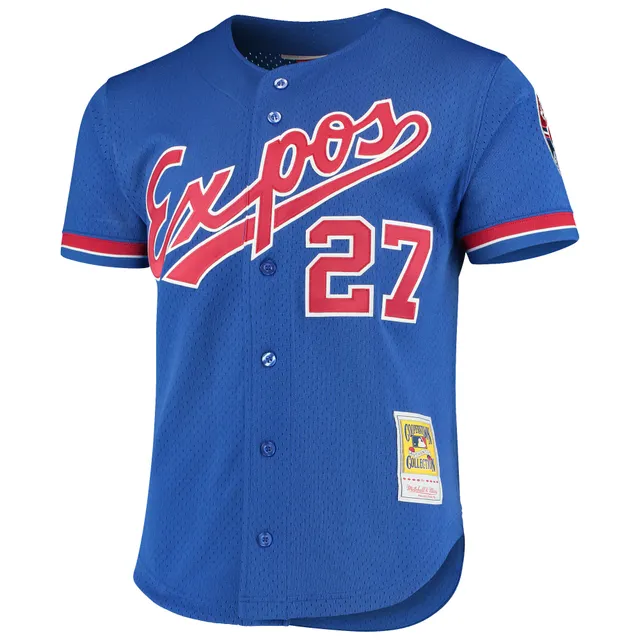 Men's New York Mets Mike Piazza Mitchell & Ness Royal Cooperstown  Collection Mesh Batting Practice Button-Up Jersey