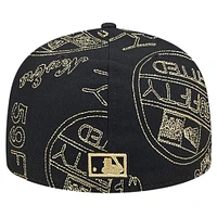 Men's New Era Black Montreal Expos 59FIFTY Day Allover Fitted Hat