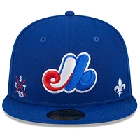 Casquette ajustée 59FIFTY de la fête du Canada des Expos Montréal 2023 New Era pour homme, bleu