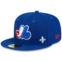 Casquette ajustée 59FIFTY de la fête du Canada des Expos Montréal 2023 New Era pour homme, bleu