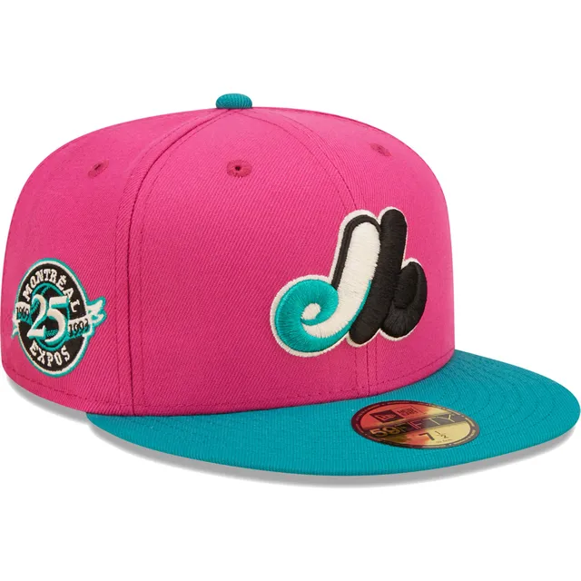 Texas Rangers New Era Cooperstown Collection 1993 American League Passion  Forest 59FIFTY Fitted Hat - Pink/Green