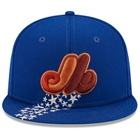 Men's New Era Royal Montreal Expos Cooperstown Collection Meteor 59FIFTY Fitted Hat