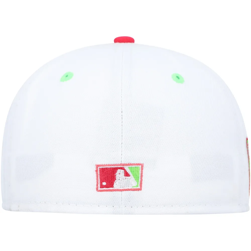 Casquette ajustée 59FIFTY Strawberry Lolli du stade olympique des Expos de Montréal New Era pour homme, blanc/corail