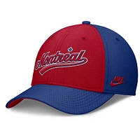 Men's Nike Blue/Red Montreal Expos Rise Swoosh Performance Flex Hat