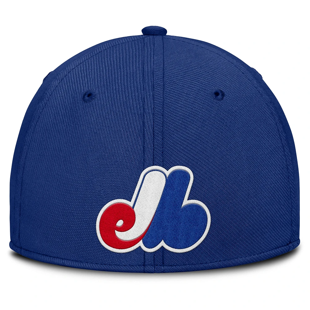 Men's Nike Blue/Red Montreal Expos Rise Swoosh Performance Flex Hat