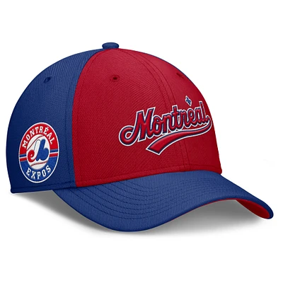 Men's Nike Blue/Red Montreal Expos Rise Swoosh Performance Flex Hat