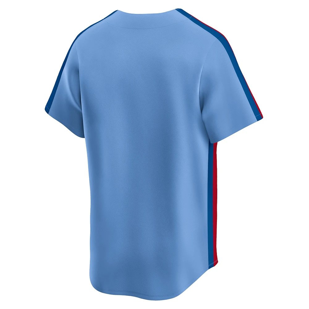 Maillot Nike bleu clair des Expos de Montréal Throwback Limited pour homme