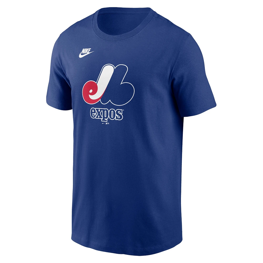 Men's Nike Royal Montreal Expos Cooperstown Collection Team Logo T-Shirt