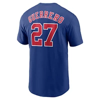 T-shirt Nike Vladimir Guerrero bleu pour homme des Expos de Montréal avec nom et numéro Fuse la collection Cooperstown