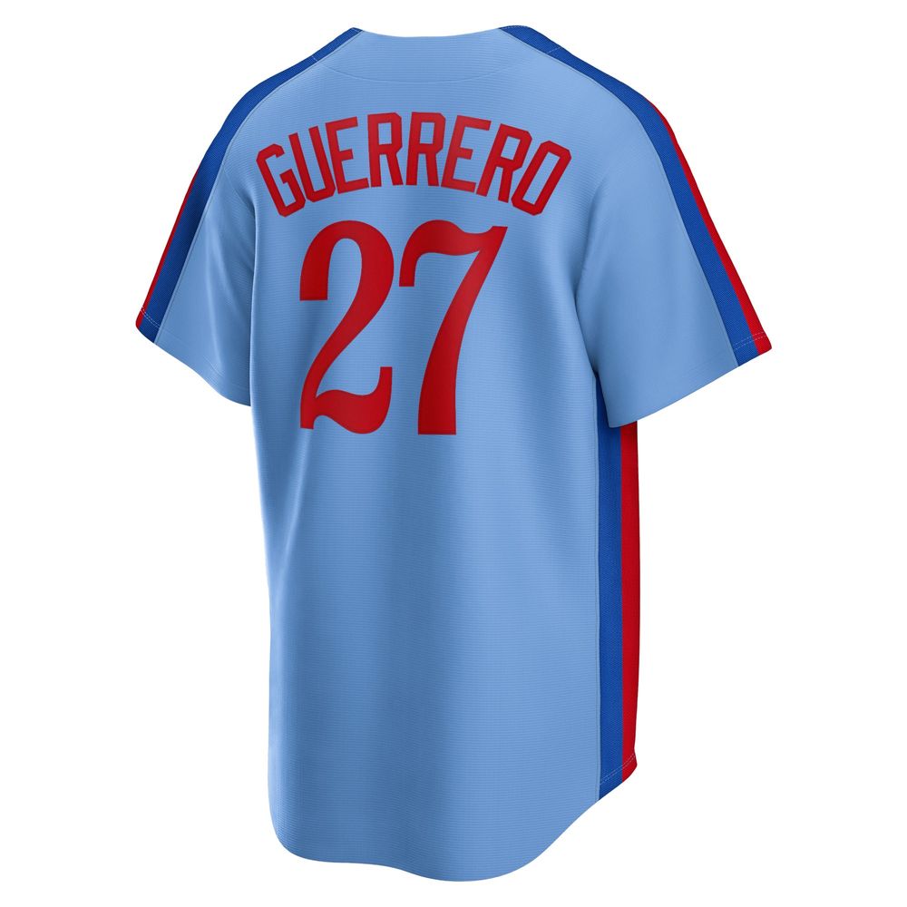 Men's Montreal Expos Vladimir Guerrero Nike Powder Blue Road Cooperstown  Collection Player Jersey