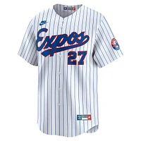 Maillot Nike Vladimir Guerrero blanc pour homme des Expos de Montréal, collection limitée Cooperstown