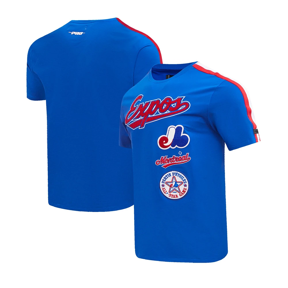 Men's Pro Standard Blue Montreal Expos Cooperstown Collection Retro Classic T-Shirt