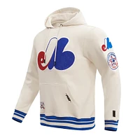 Men's Pro Standard Cream Montreal Expos Retro Classic Cooperstown Collection Pullover Hoodie