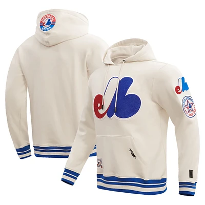 Sweat à capuche Pro Standard crème pour hommes des Expos de Montréal rétro classique la collection Cooperstown