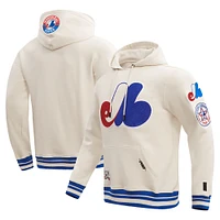 Men's Pro Standard Cream Montreal Expos Retro Classic Cooperstown Collection Pullover Hoodie