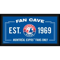 Montreal Expos Framed 10" x 20" Fan Cave Collage