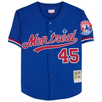 Pedro Martinez Montreal Expos Autographed Blue Mitchell & Ness Replica Jersey with Multiple Inscriptions - Limited Edition #1/10