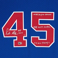 Pedro Martinez Montreal Expos Autographed Blue Mitchell & Ness Replica Jersey with Multiple Inscriptions - Limited Edition #1/10