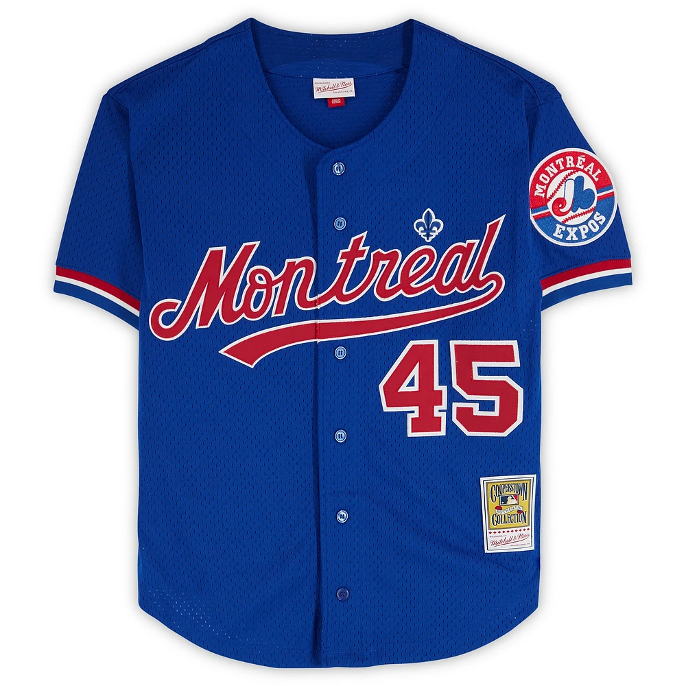 Pedro Martinez Montreal Expos Autographed Blue Mitchell & Ness Replica Jersey with Multiple Inscriptions - Limited Edition #10/10