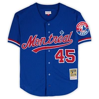 Pedro Martinez Montreal Expos Autographed Blue Mitchell & Ness Replica Jersey with Multiple Inscriptions - Limited Edition #10/10
