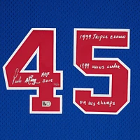 Pedro Martinez Montreal Expos Autographed Blue Mitchell & Ness Replica Jersey with Multiple Inscriptions - Limited Edition #10/10