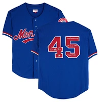 Pedro Martinez Montreal Expos Autographed Blue Mitchell & Ness Replica Jersey with Multiple Inscriptions - Limited Edition #10/10
